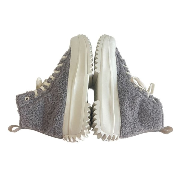 Converse Run Star Faux Shearling Hike Platform Sneaker, Size M 7/W 8.5 WORN ONCE - Picture 7 of 10